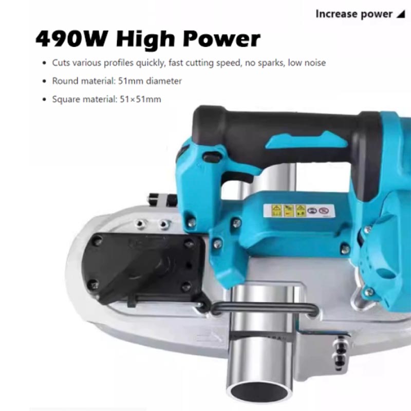 Power Tools Wood - Портативная бесщеточная ленточная пила 490 Вт,